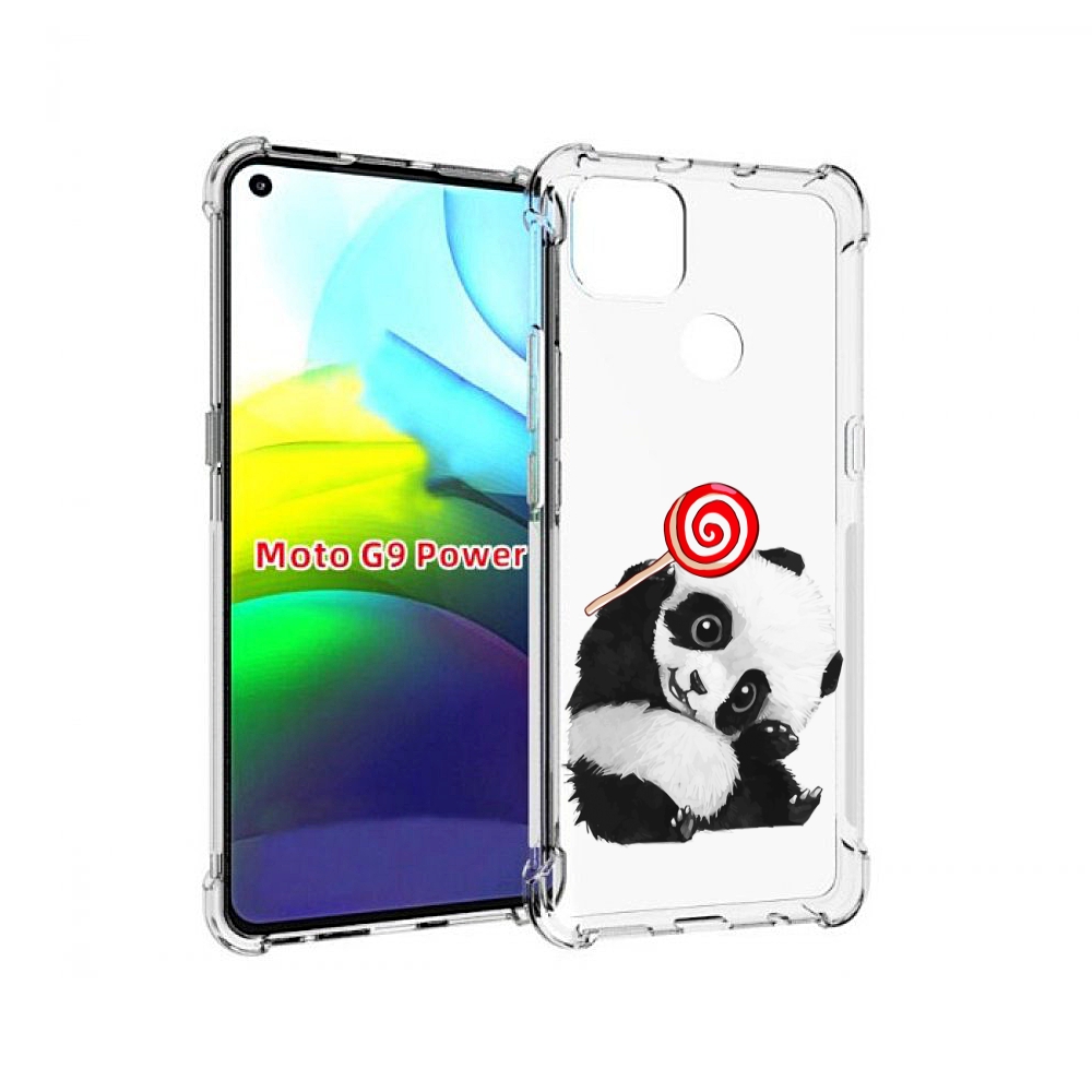 

Чехол MyPads панда с леденцом для Motorola Moto G9 Power, Прозрачный, Tocco