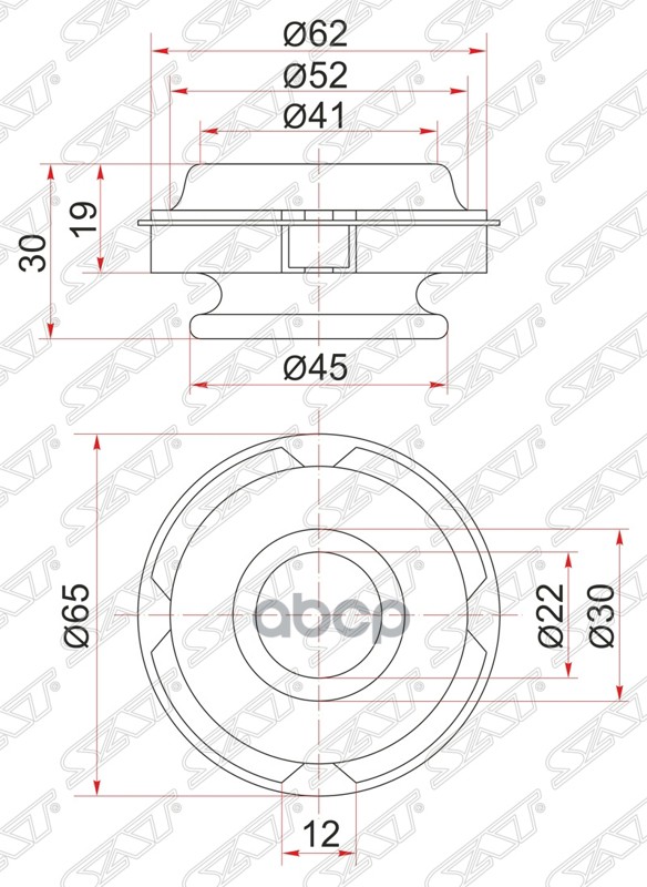 

Втулка Реактивной Тяги Toyota Hiace 95- Sat арт. ST-48674-26021