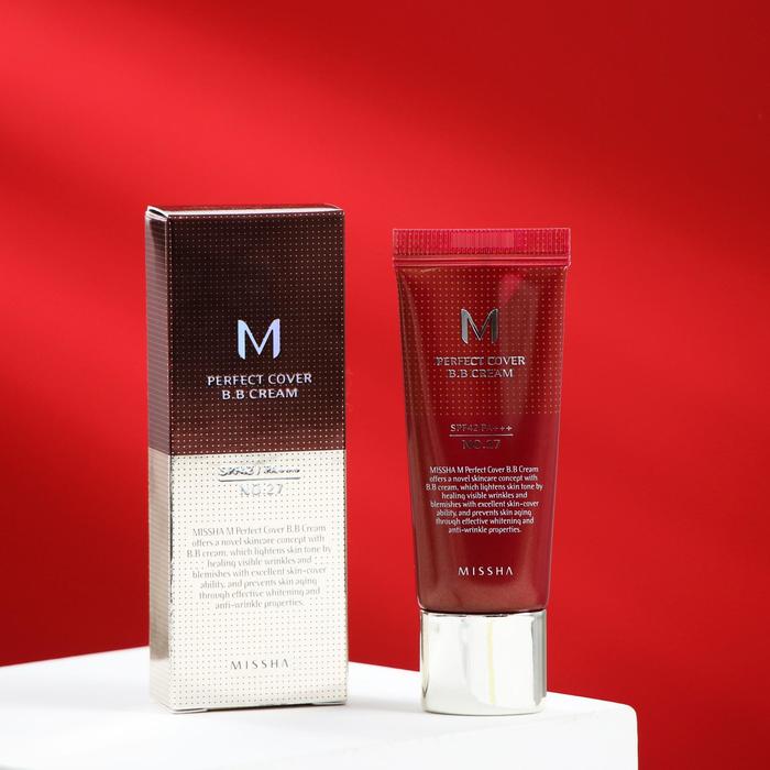 

Тональный крем MISSHA M Perfect Cover BB Cream SPF42/PA+++ (No.27/Honey Beige), 20 мл