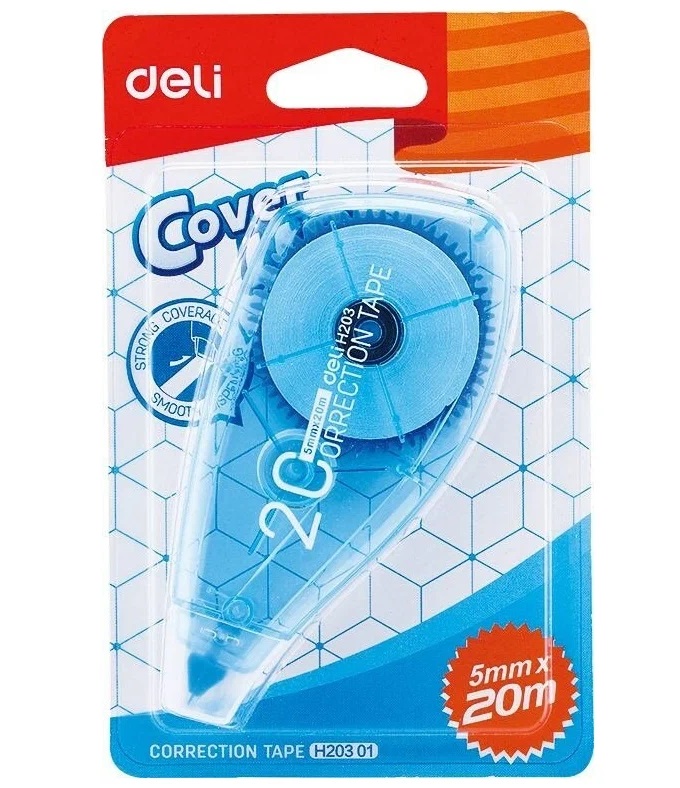 

Корректирующая лента Deli 5ммх20м в блистере (24/288), Белый