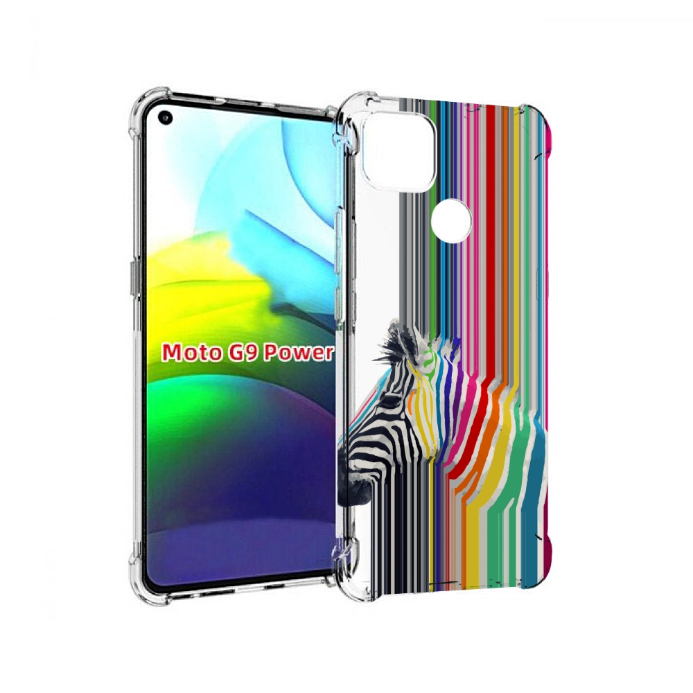 

Чехол MyPads радужная зебра для Motorola Moto G9 Power, Прозрачный, Tocco