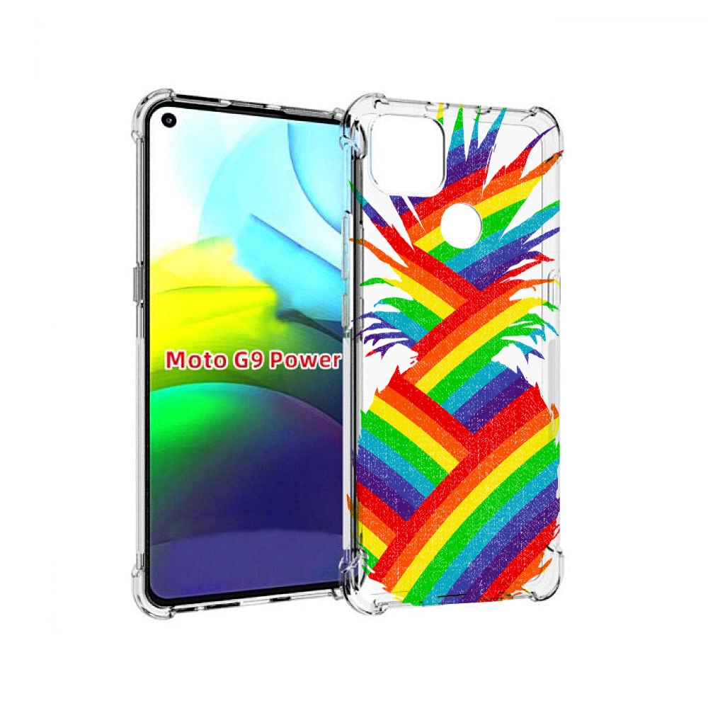 

Чехол MyPads радужный ананас для Motorola Moto G9 Power, Прозрачный, Tocco