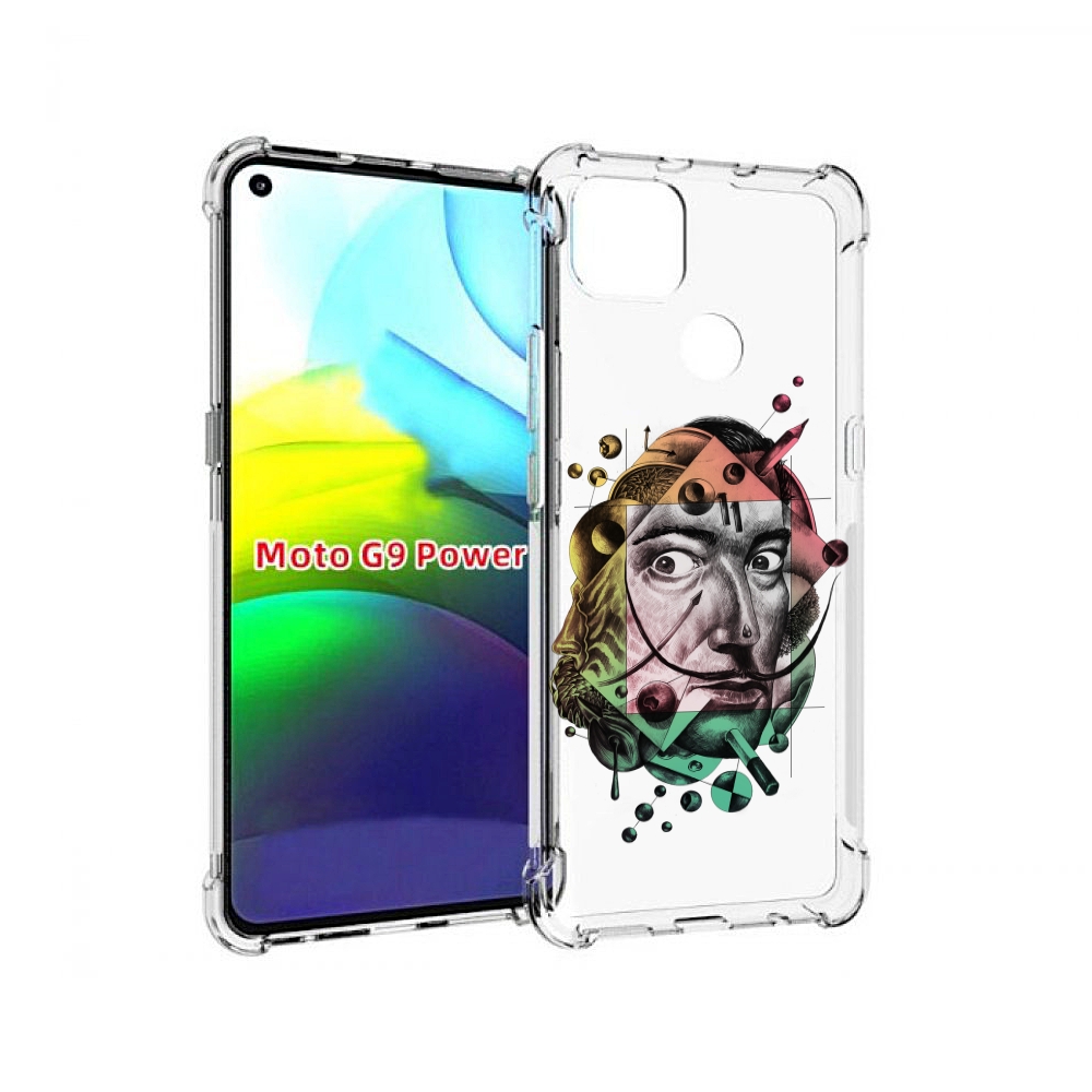 

Чехол MyPads разноцветное лицо абстракция для Motorola Moto G9 Power, Прозрачный, Tocco