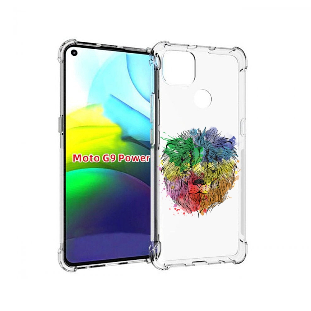 

Чехол MyPads разноцветный гордый лев для Motorola Moto G9 Power, Прозрачный, Tocco