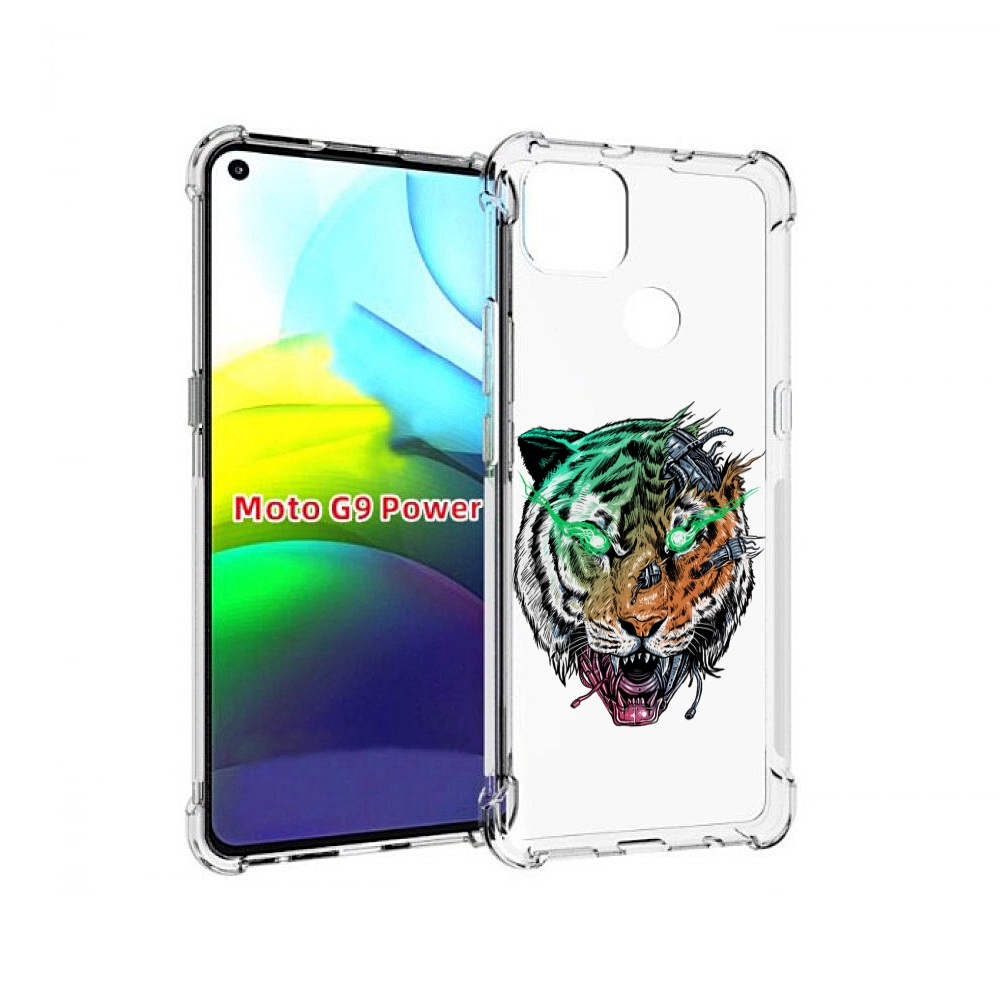

Чехол MyPads робо-тигр для Motorola Moto G9 Power, Прозрачный, Tocco