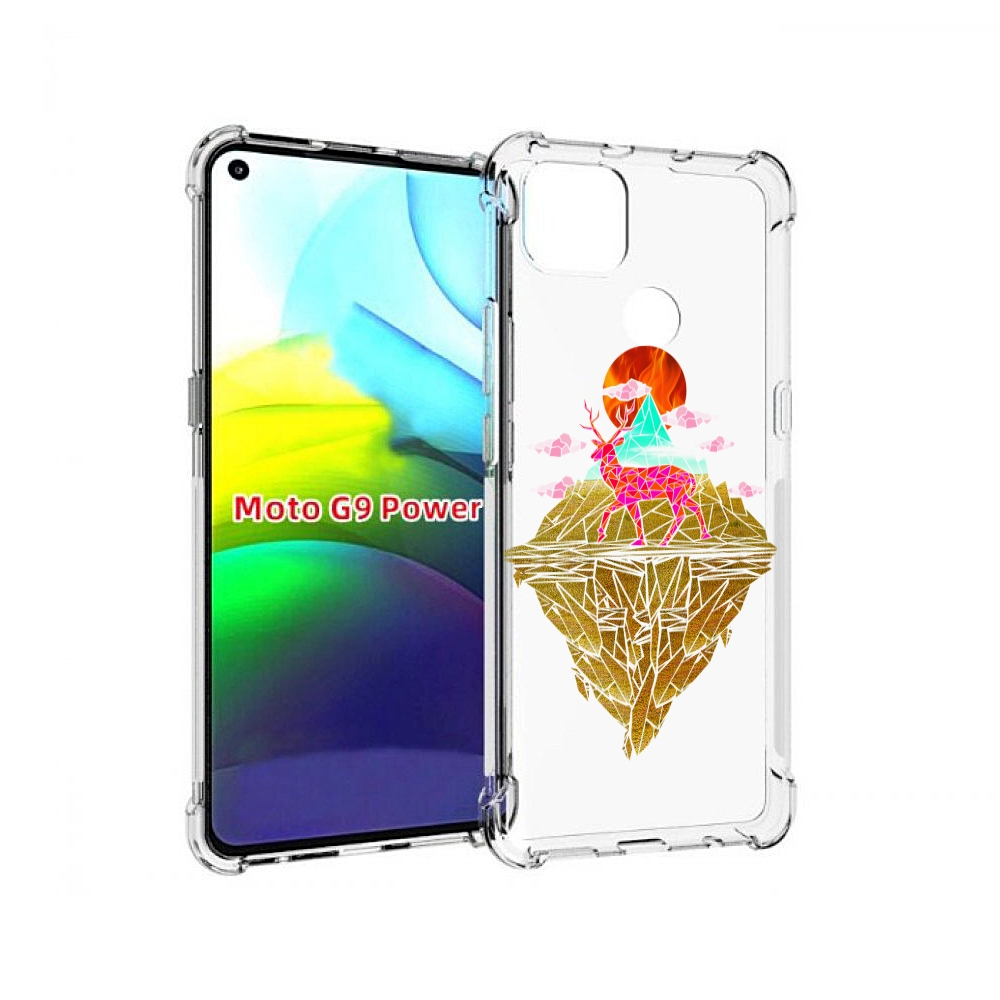 

Чехол MyPads розовый олень абстракция для Motorola Moto G9 Power, Прозрачный, Tocco