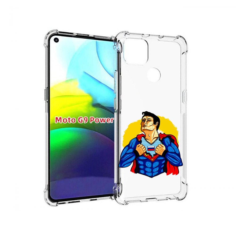 

Чехол MyPads русский супермен для Motorola Moto G9 Power, Прозрачный, Tocco
