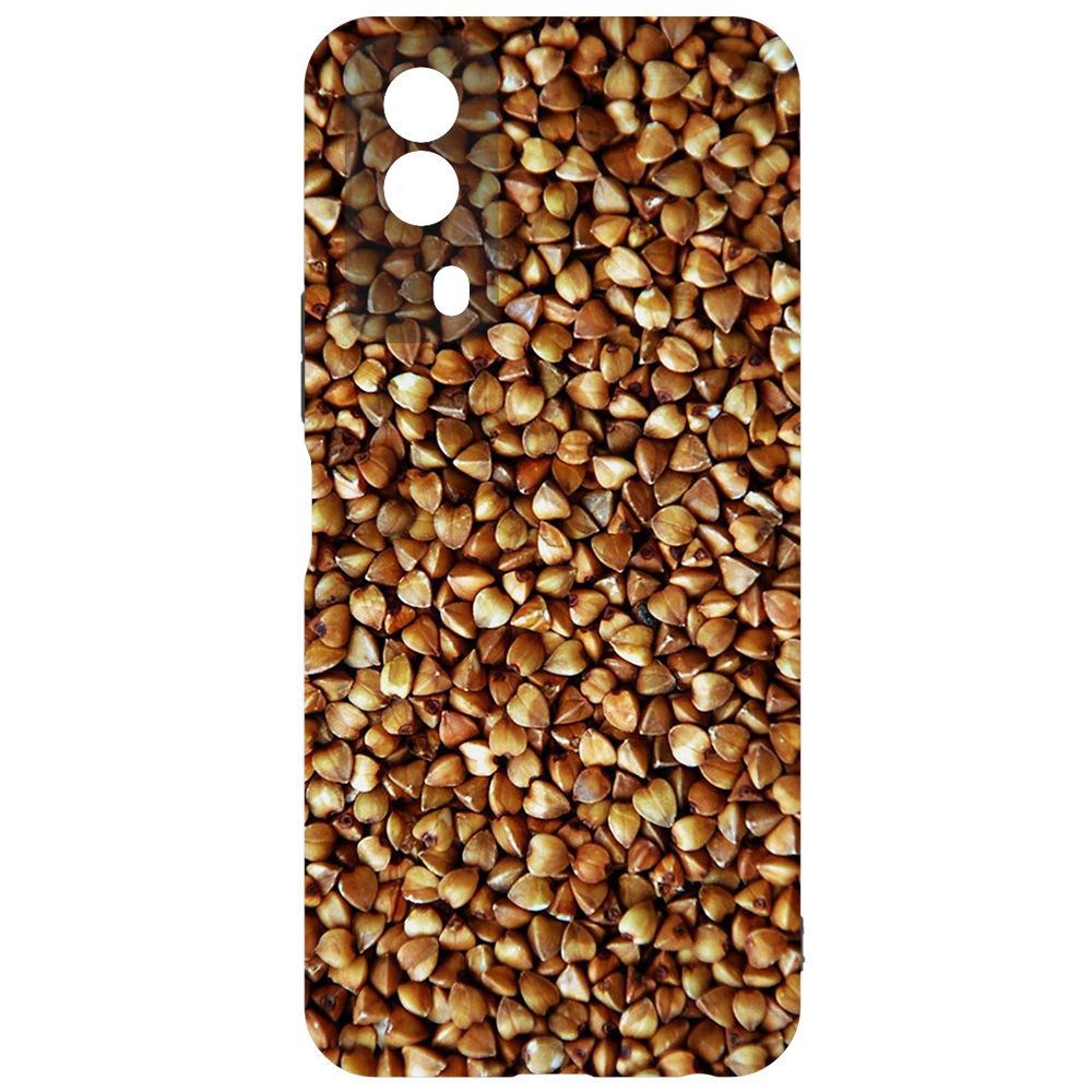 

Чехол-накладка Krutoff Soft Case Гречка для Vivo Y31, Черный
