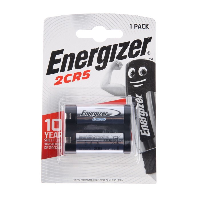 

Energizer Батарейка литиевая Energizer, 2CR5-1BL, 6 В, блистер, 1 шт.