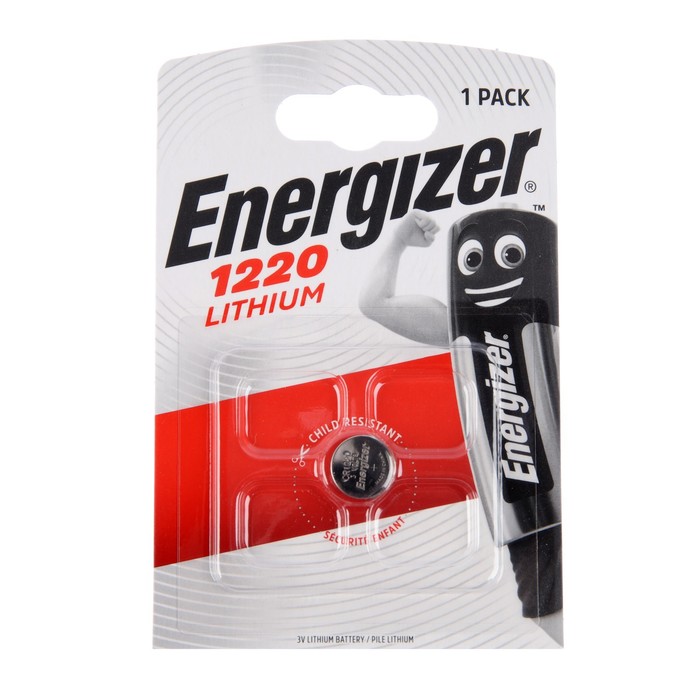 

Energizer Батарейка литиевая Energizer, CR1220-1BL, 3В, блистер, 1 шт.