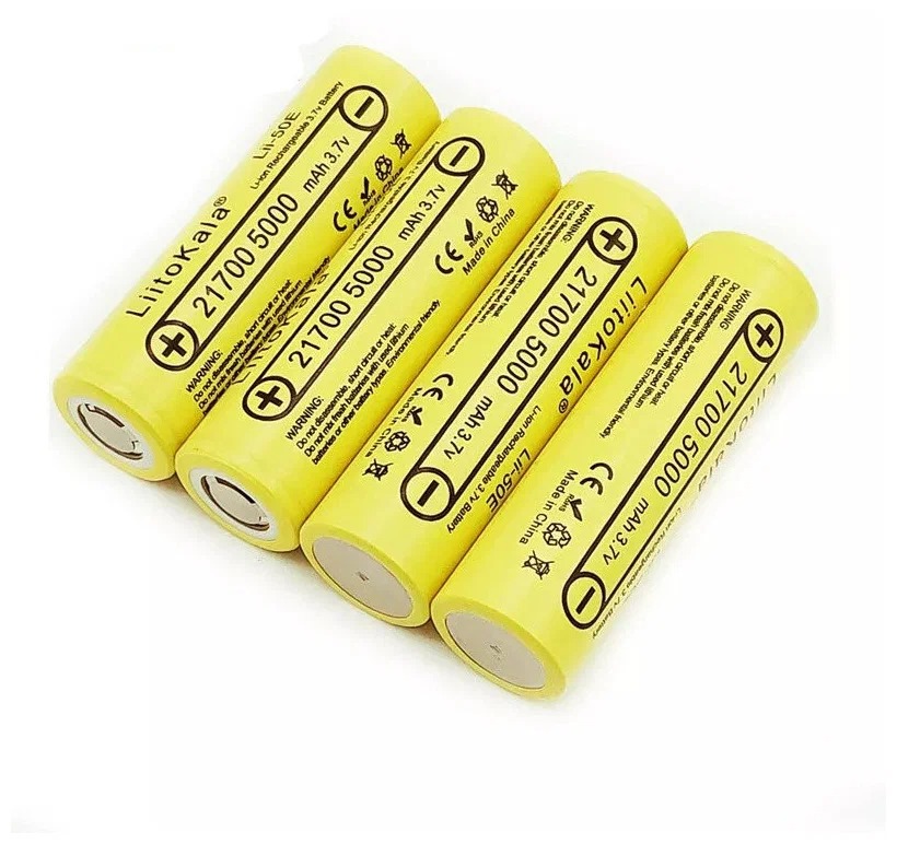 Аккумулятор 21700 Li-Ion LiitoKala Lii-50E 5000mAh 3,7В (4шт)