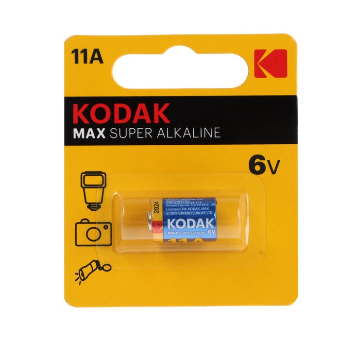 

Kodak Батарейка алкалиновая Kodak Max Super, 11A (LR11, A11, MN11) -1BL, 6В, блистер, 1 шт