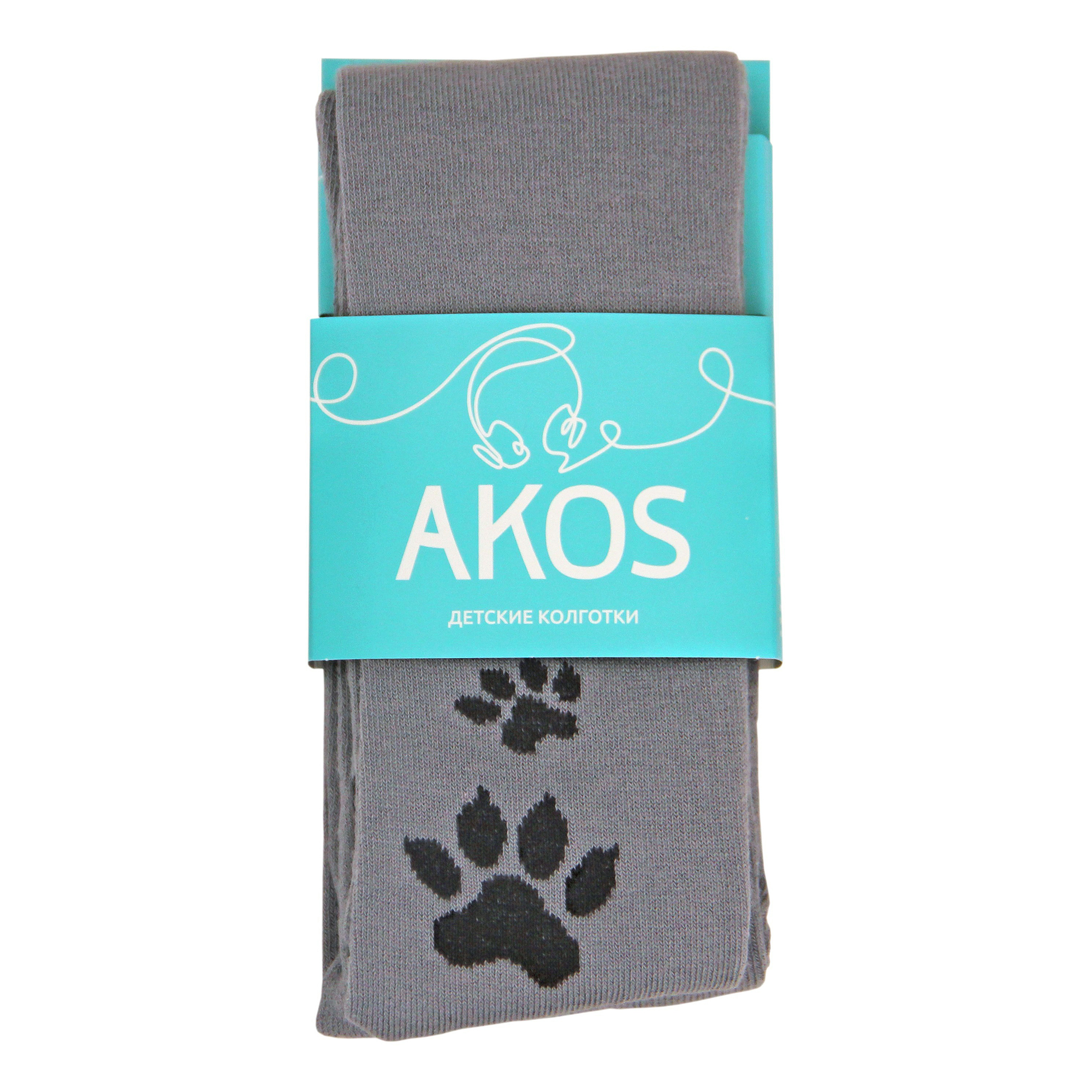 

Колготки детские Akos хлопок серые р 98-104, Серый
