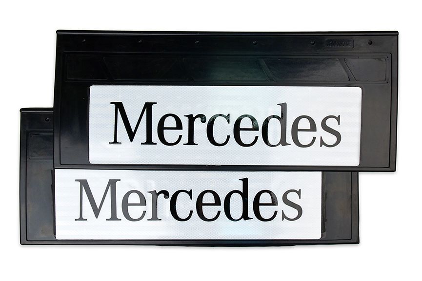 

Брызговики грузовые светоотражающие узкие (резина) на MERCEDES 660*270