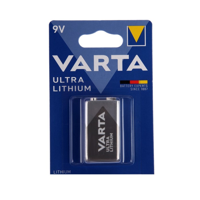 

Varta Батарейка литиевая Varta Ultra, 6FR22-1BL, 9В, крона, блистер, 1 шт.