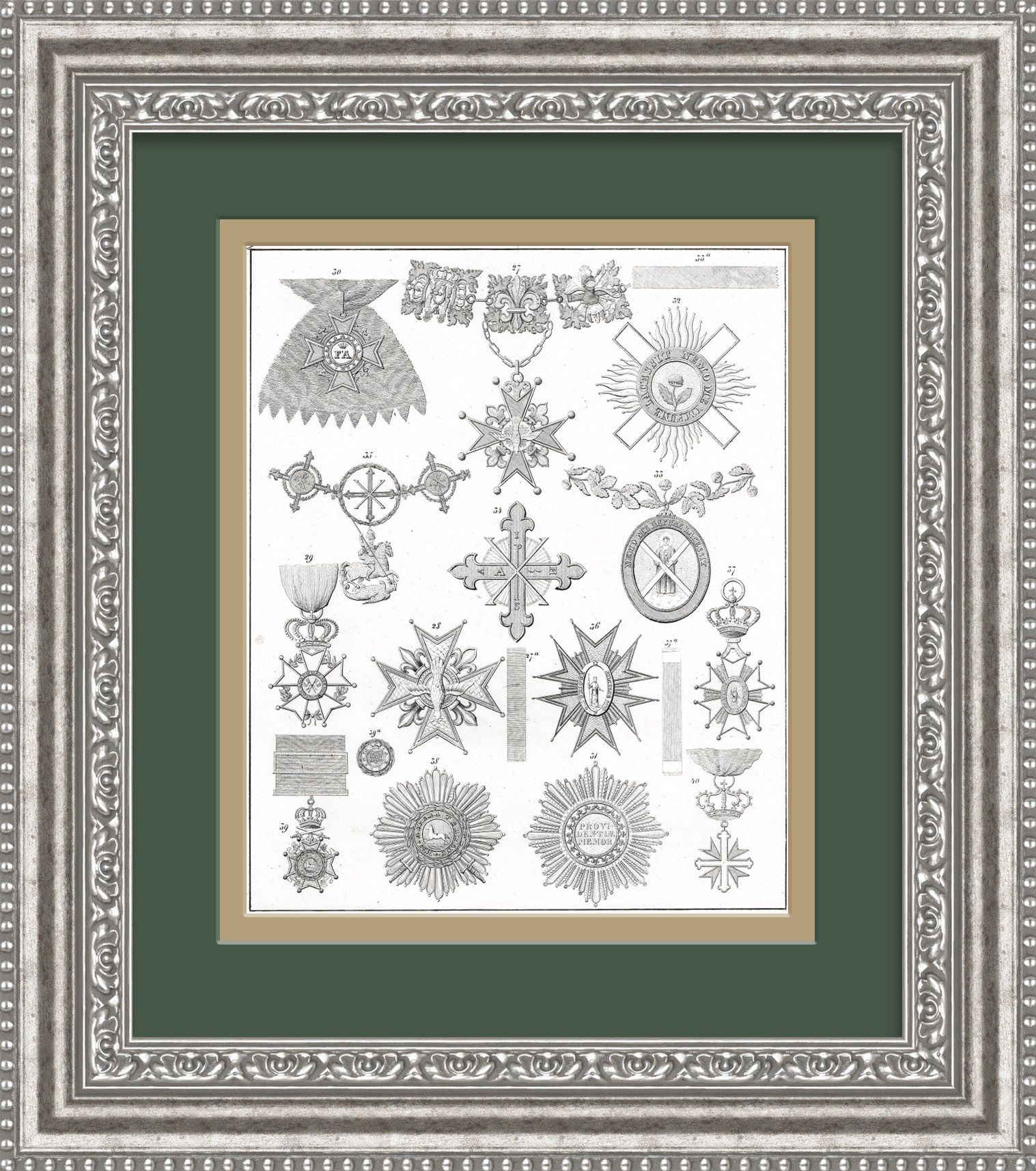 

Легендарные ордена Европы и Великобритании, редкая гравюра, Предмет,35933