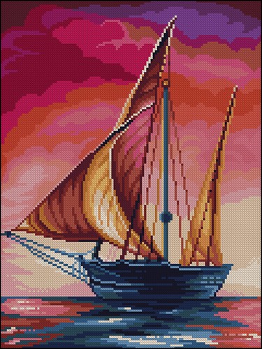 

Фрея Алмазная вышивка Розовый закат ALVK-100 30x40 см