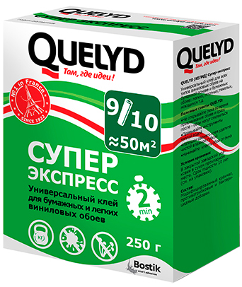 Клей QUELYD Супер-Экспресс для бумажных обоев 025кг 566₽