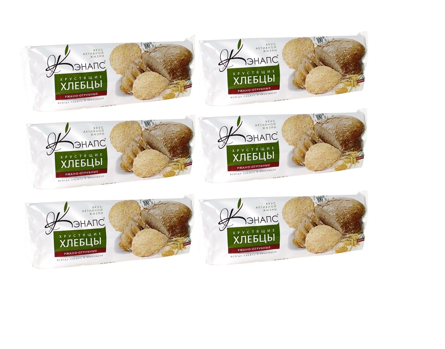 Хлебцы Кэнапс хрустящие Ржано-отрубные, 6 шт по 70 г