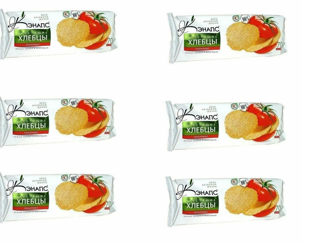 Хлебцы Кэнапс хрустящие томатные, 6 шт по 70 г