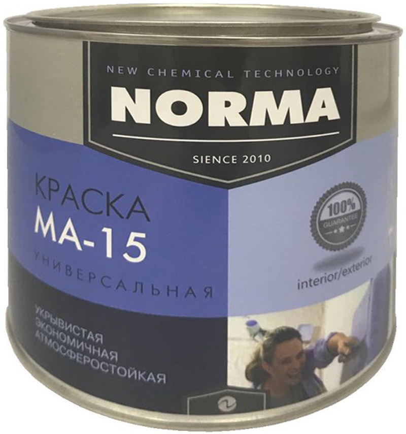 

НОВОКОЛОР Норма краска масляная МА-15 голубая (2кг) ГОСТ, Голубой