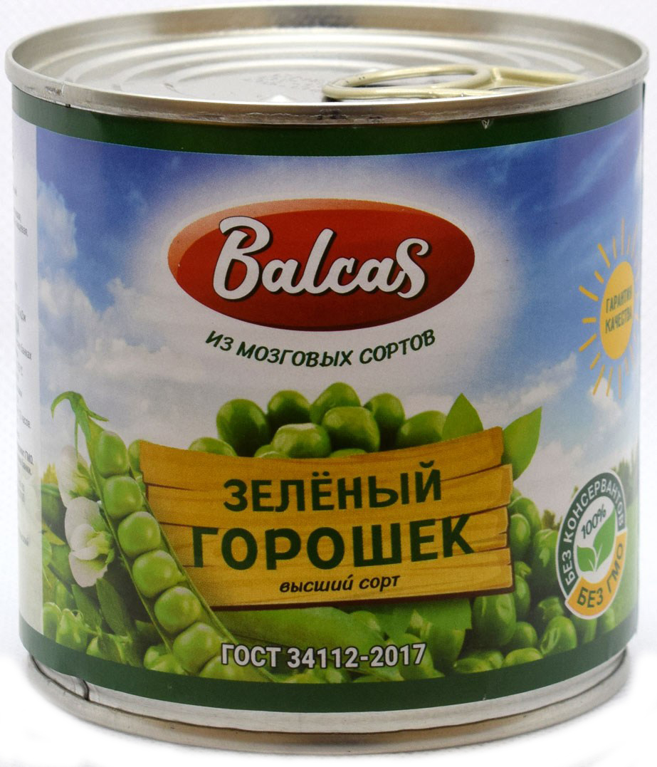 

Горошек Balcas зеленый 350 г