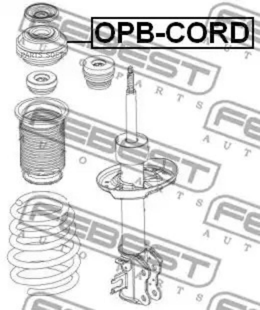 

Опора переднего амортизатора в сборе OPEL CORSA D 2006-2014 FEBEST OPB-CORD