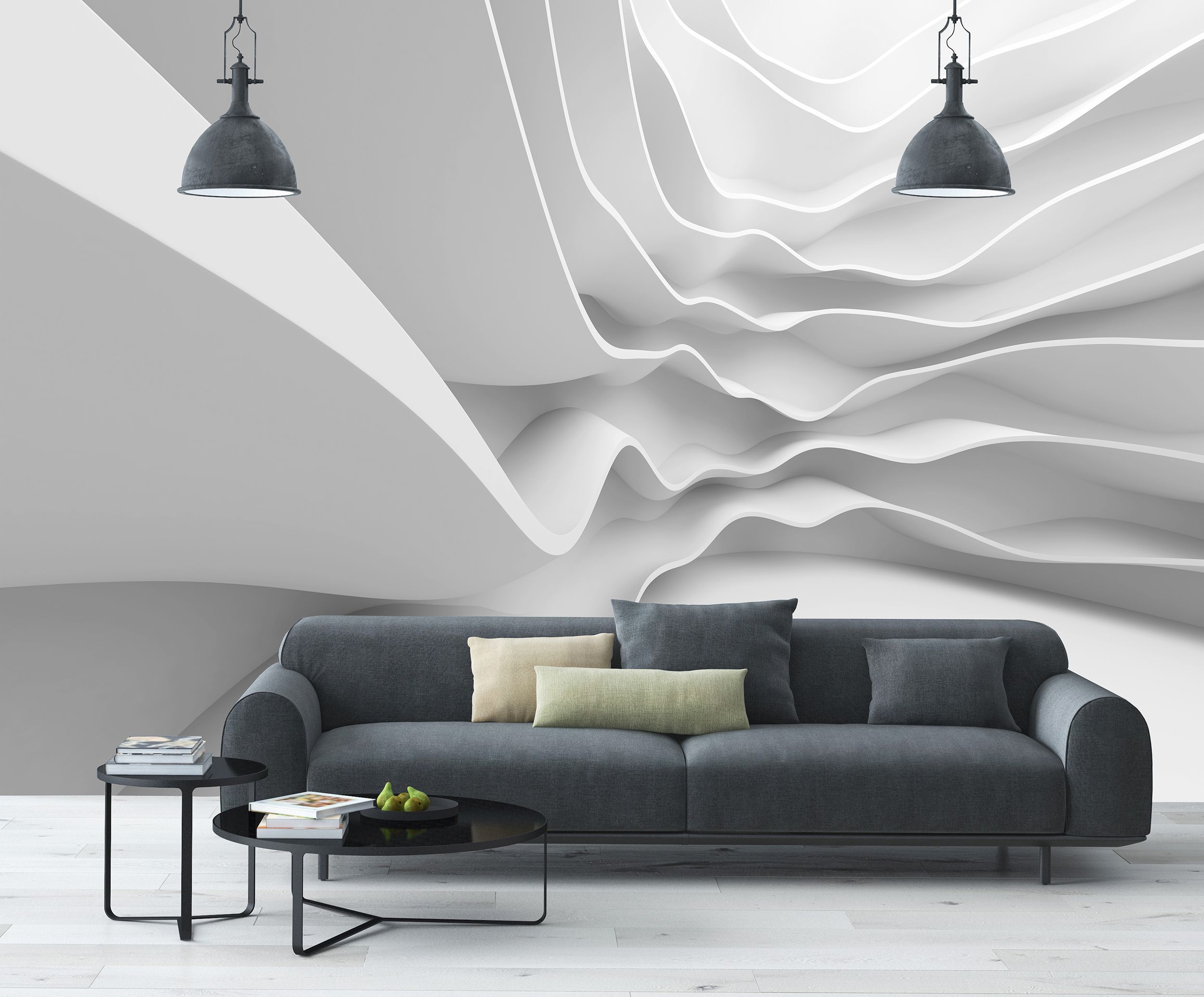 

Фотообои ARTDELUXE 3D Объёмная стена флизелиновые 150х100см, Серый