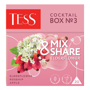 Чай оолонг Tess Cocktail Box № 3 Elderflower в пакетиках 1,8 г х 20 шт