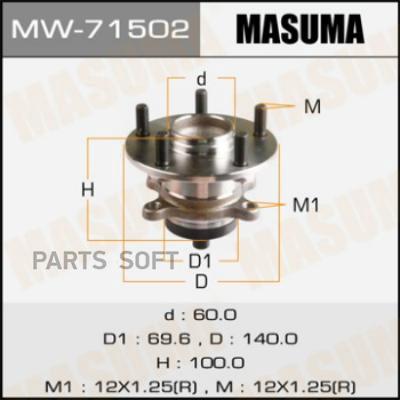 

MASUMA MW71502 Ступичный узел 4 06