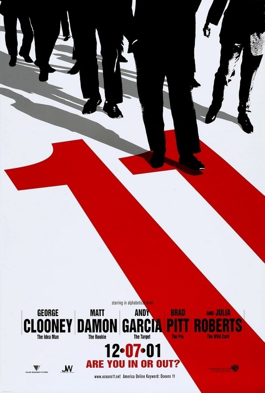 

Постер к фильму "Одиннадцать друзей Оушена" (Ocean's Eleven) Оригинальный 68,6x101,6 см