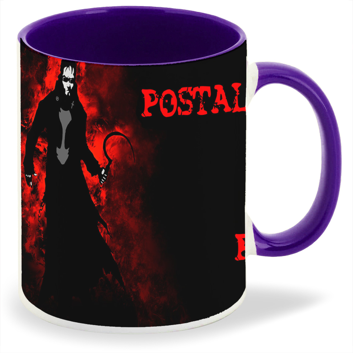 

Кружка CoolPodarok Постал Postal (мужчина с серпом на черном фоне)