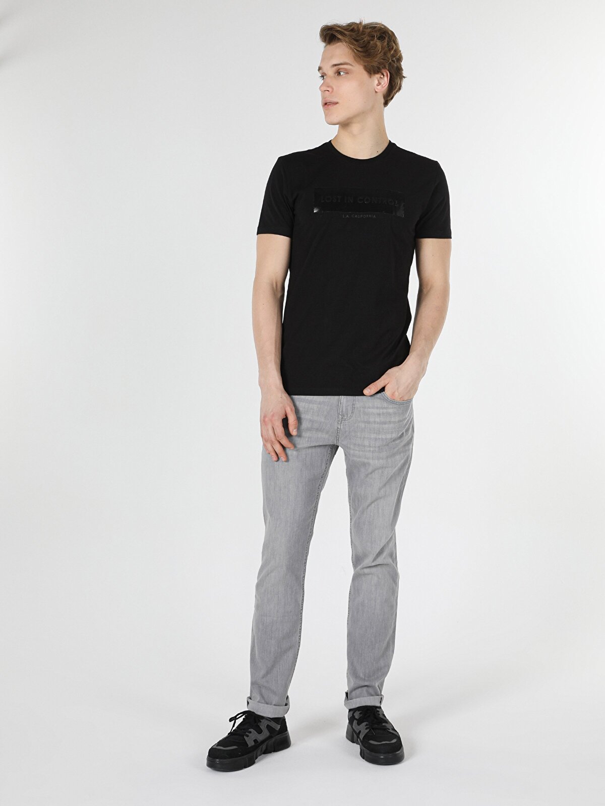 

Футболка мужская Colins CL1052839_Q1.V1 черная XL, Черный, CL1052839_Q1.V1