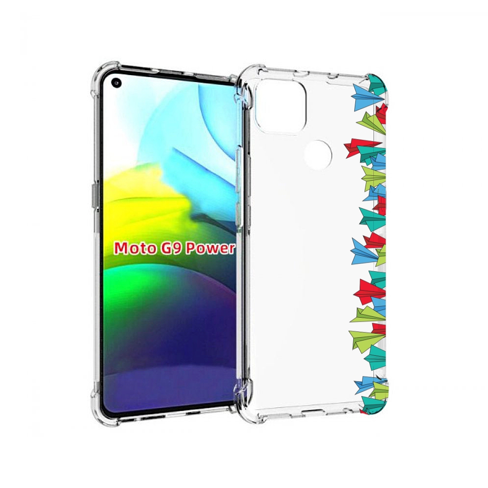 

Чехол MyPads самолетики из листочков для Motorola Moto G9 Power, Прозрачный, Tocco