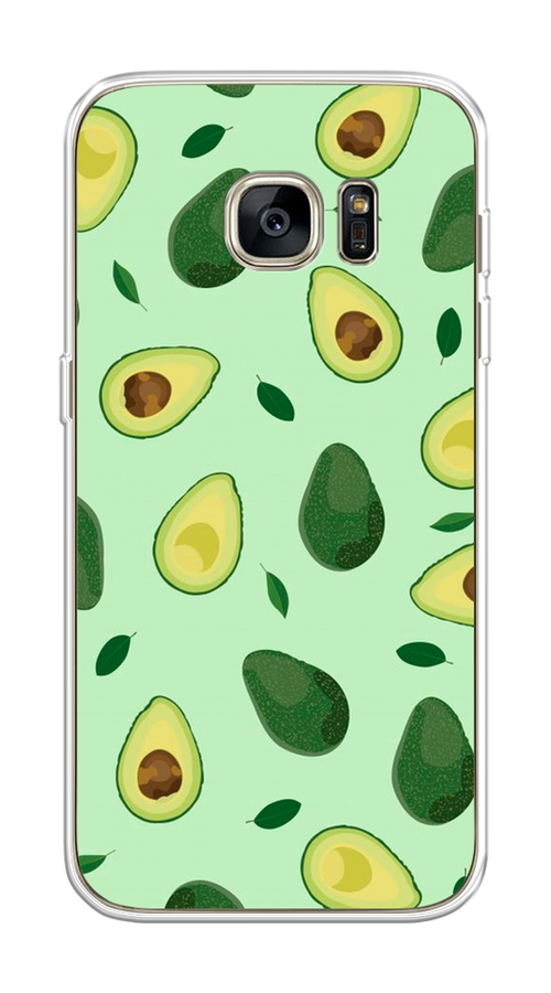 

Чехол на Samsung Galaxy S7 "Blue avocado", Коричневый;зеленый, 24550-1