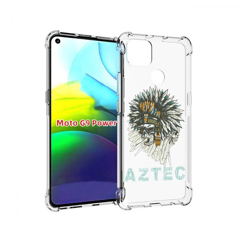 

Чехол MyPads скелет индеец для Motorola Moto G9 Power, Прозрачный, Tocco