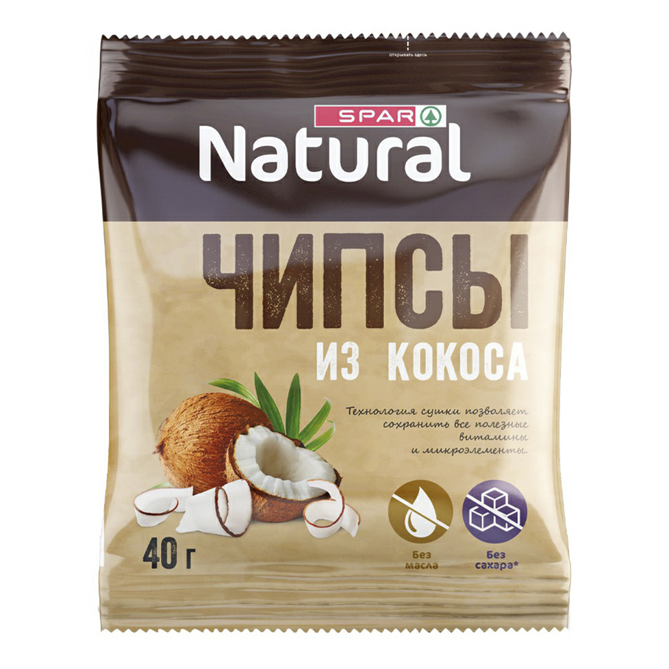 

Чипсы фруктовые Spar Natural кокосовые 40 г