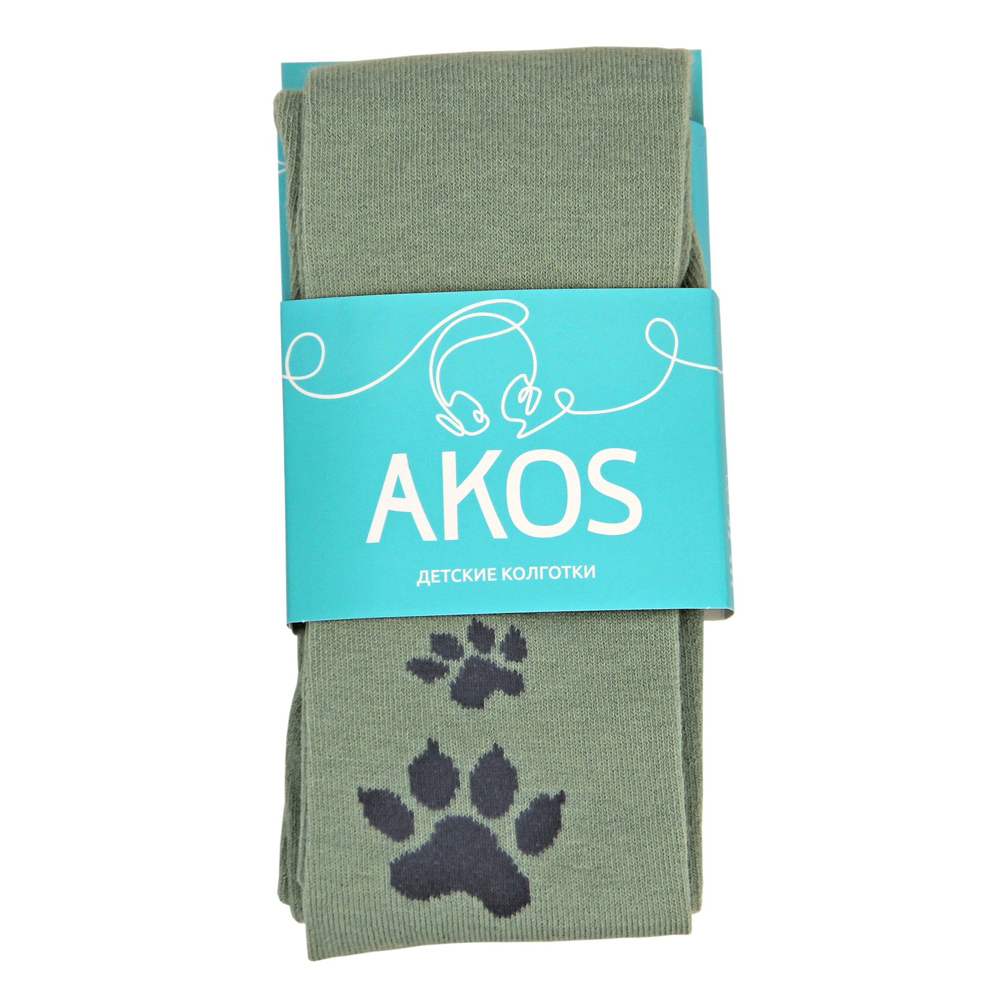 

Колготки детские Akos хлопок хаки р 110-116