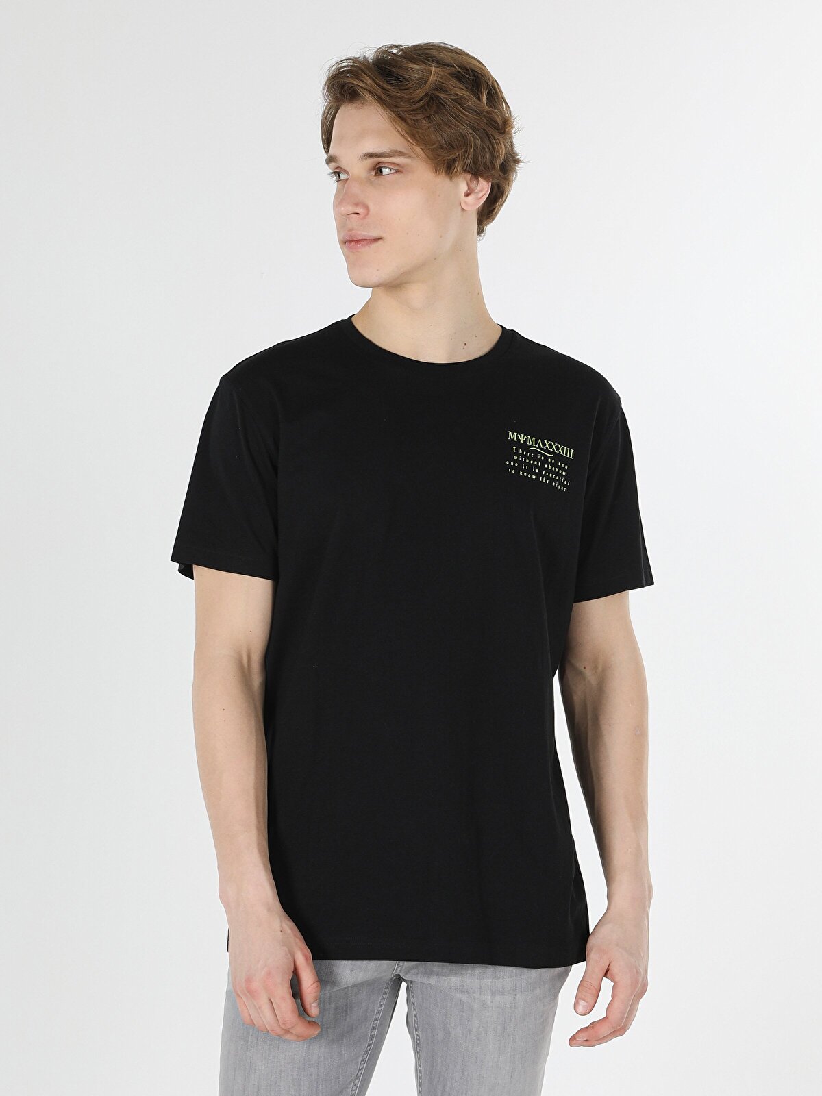 

Футболка мужская Colins CL1058210_Q1.V1 черная M, Черный, CL1058210_Q1.V1