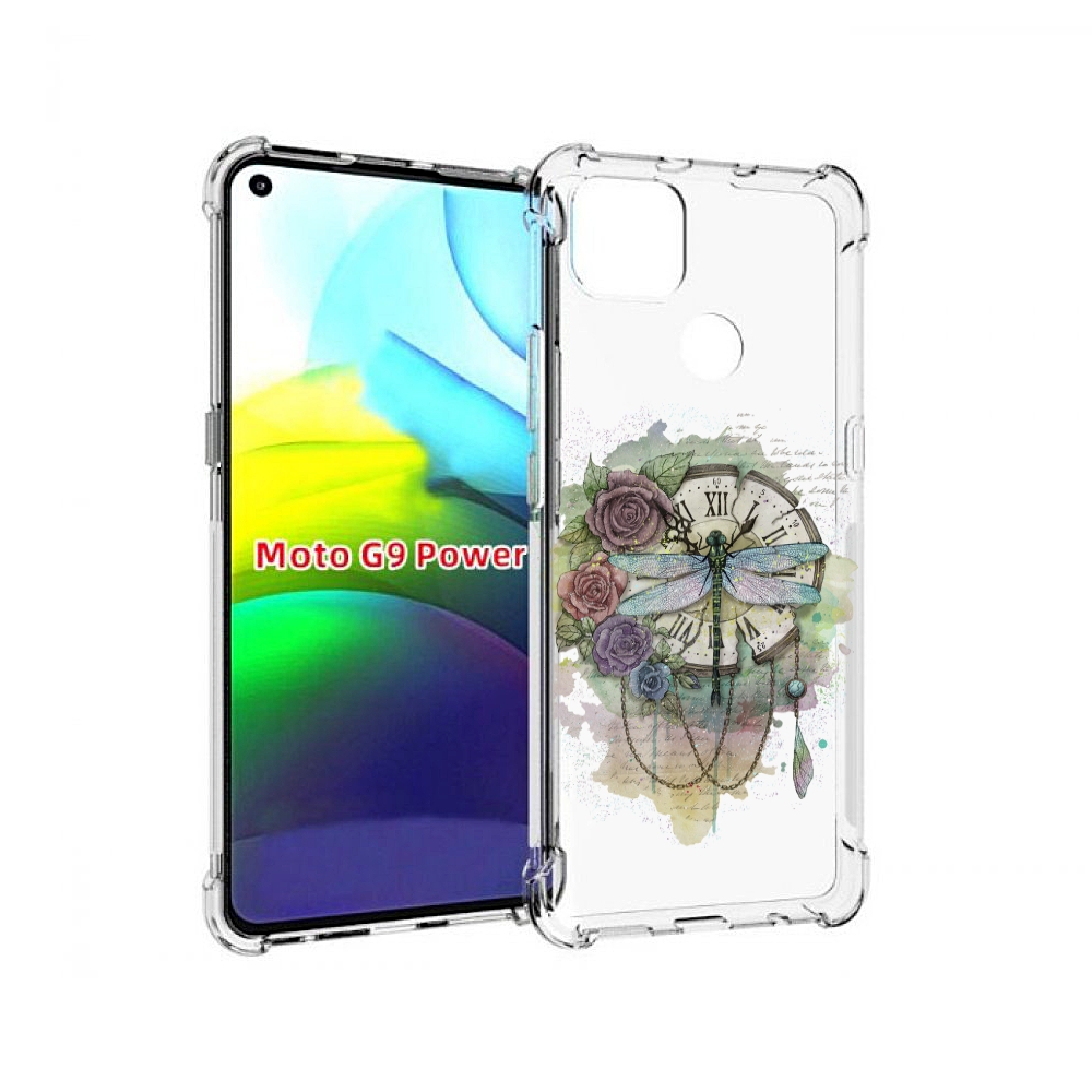 Чехол MyPads старинные часы в цветах для Motorola Moto G9 Power