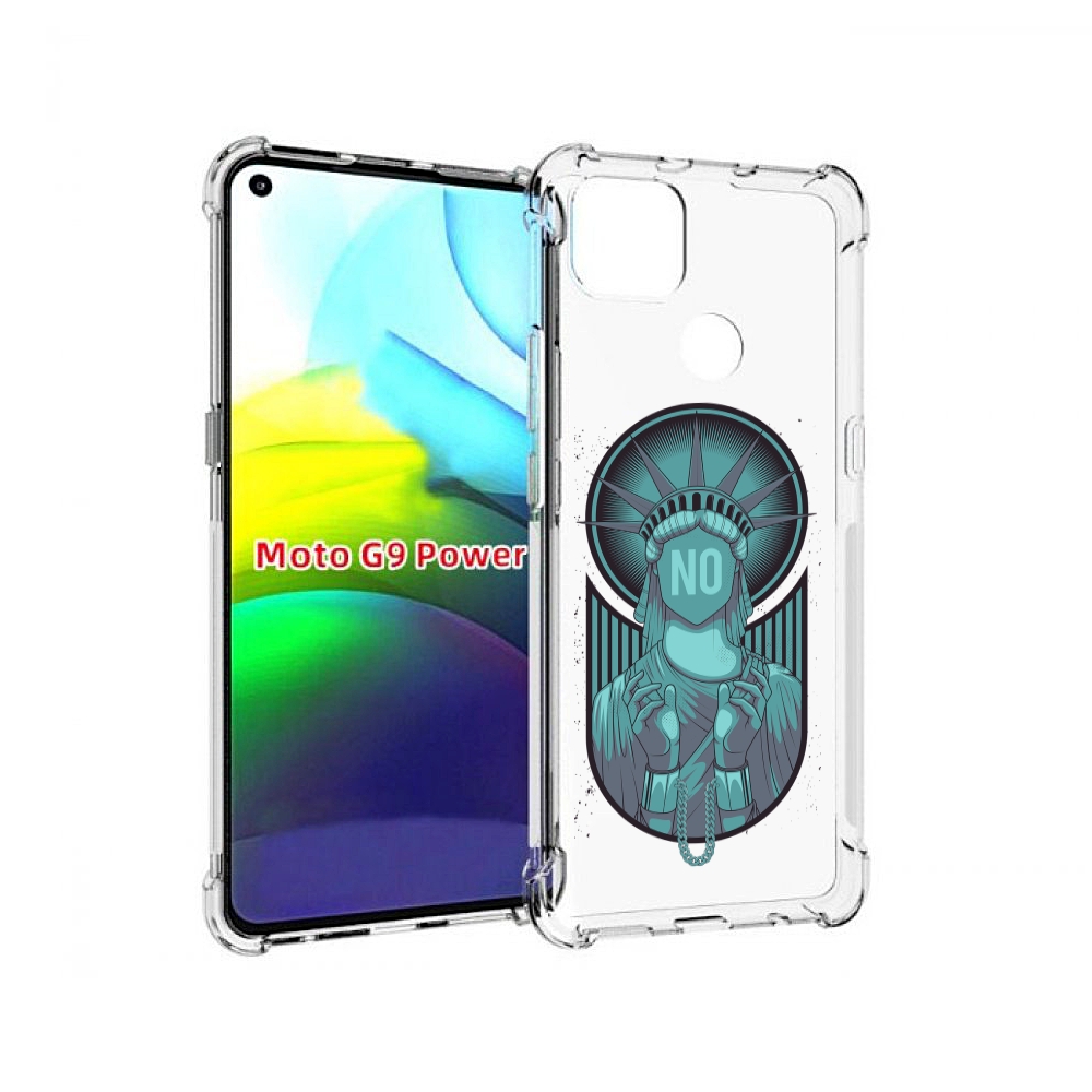

Чехол MyPads статуя свободы зеленый для Motorola Moto G9 Power, Прозрачный, Tocco