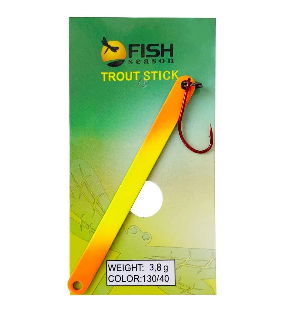 

Блесна Fish Season STICK 2.8 гр. # 040, Желтый;оранжевый, Stick