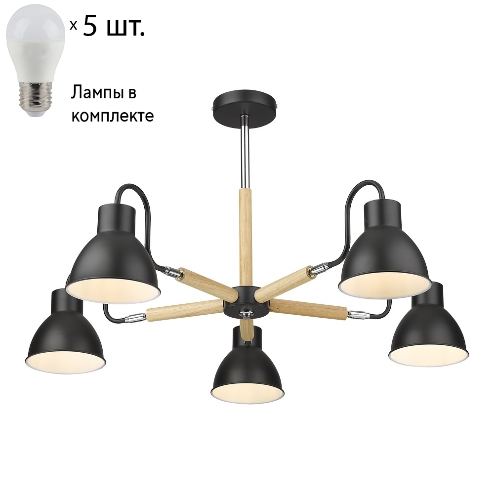 

Люстра на штанге с лампочками Velante 230-023-05+Lamps E27 P45