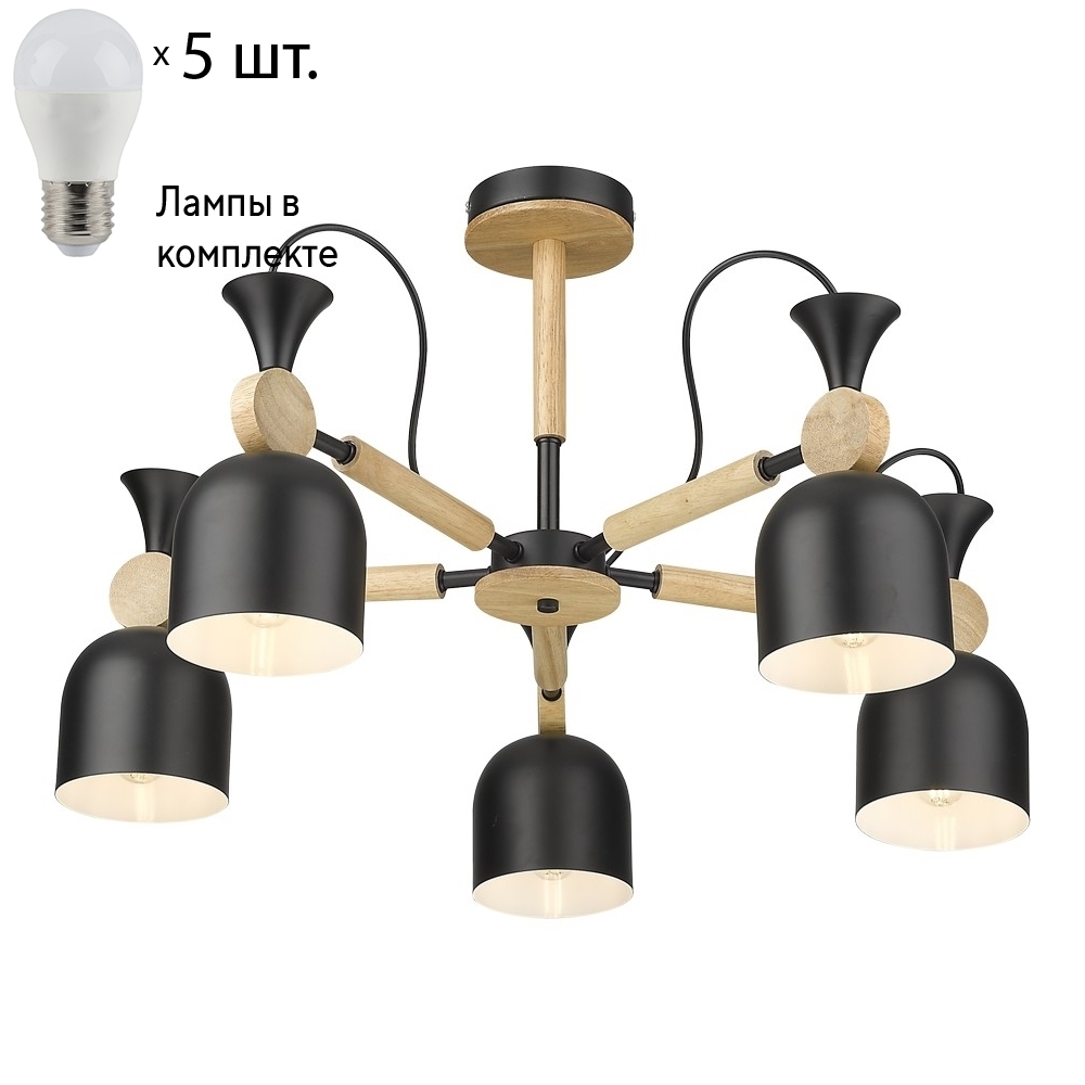 

Люстра на штанге с лампочками Velante 225-023-05+Lamps E27 P45
