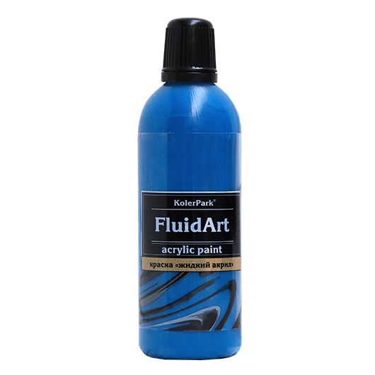 

Краска декоративная Fluid Art жидкий акрил KolerPark 80 мл, синий
