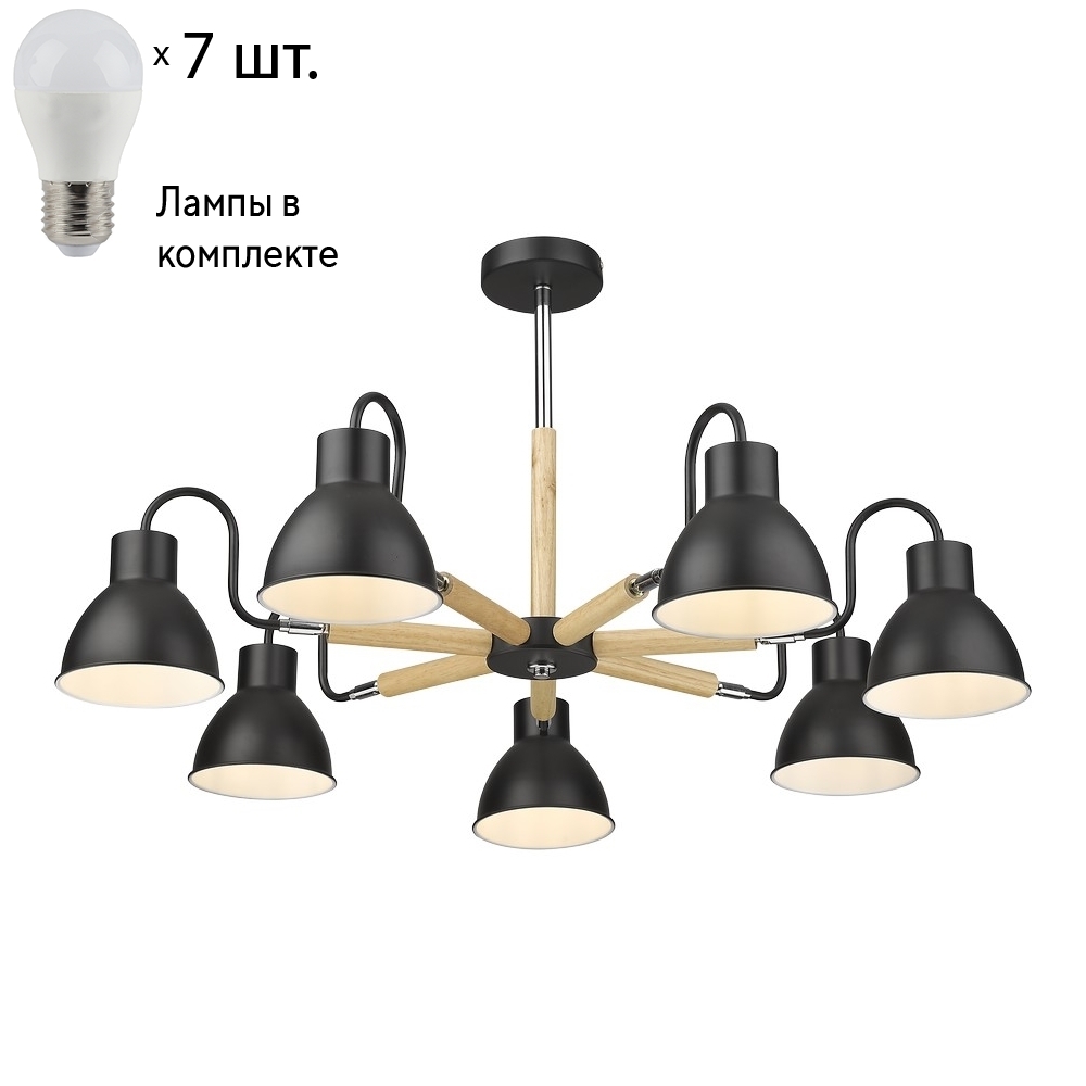 Люстра на штанге с лампочками Velante 230-023-07+Lamps E27 P45 100059614453