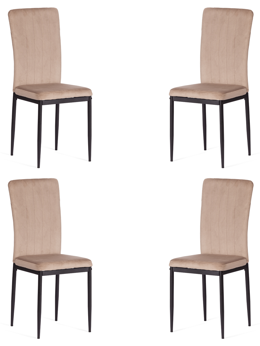 

Комплект стульев для кухни TetChair VERTER 4 шт, вельвет, бежевый, VERTER
