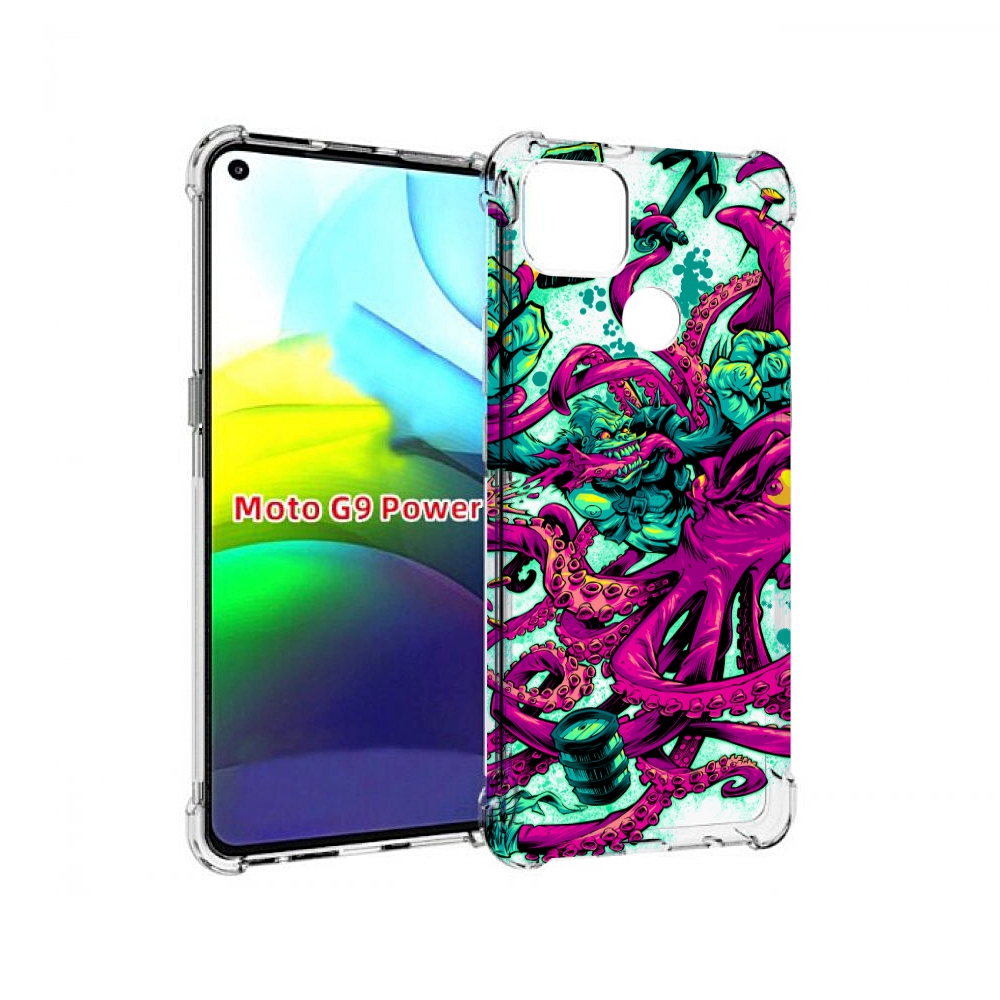 

Чехол MyPads фиолетовый кракен для Motorola Moto G9 Power, Прозрачный, Tocco