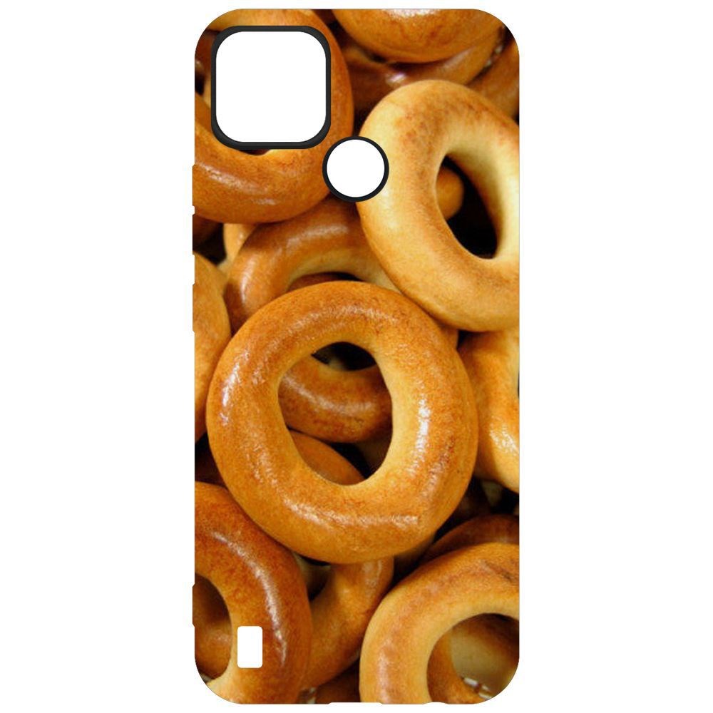 

Чехол-накладка Krutoff Soft Case Сушки для Realme C25Y, Черный