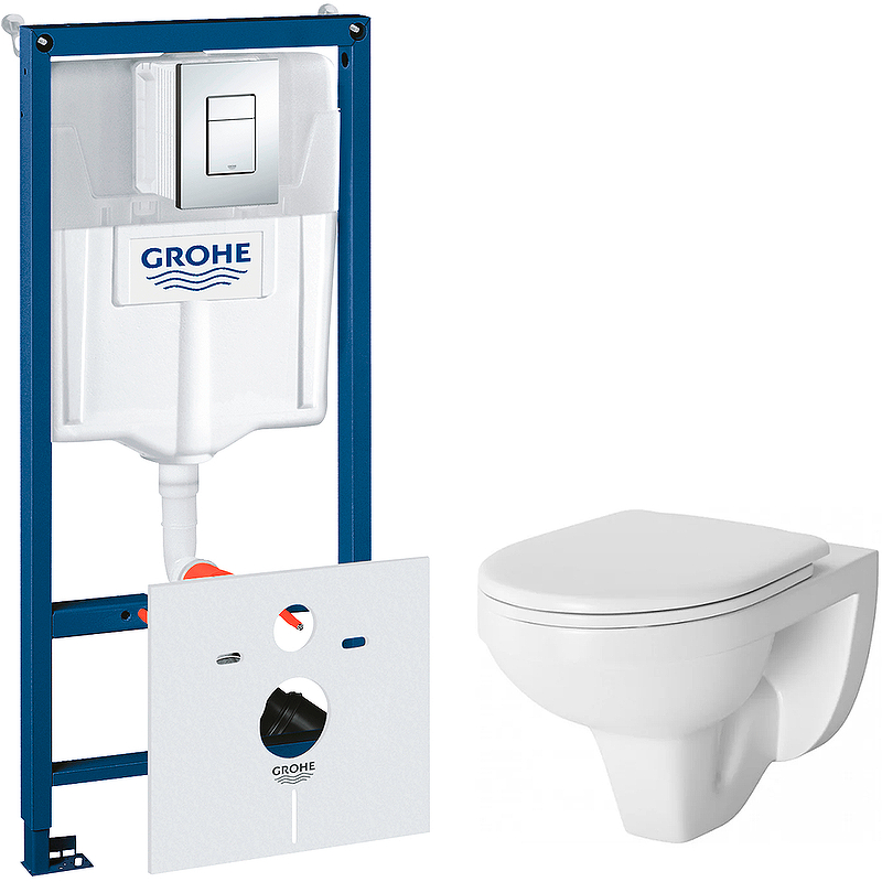 Унитаз Damixa Jupiter DX77C1738SC инст Grohe Rapid SL 38775001 сиденье, клавиша Хром